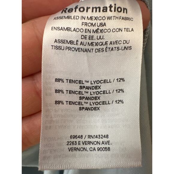 Reformation NWT Benson Knit Maxi Dress Mineral Blue Size L - Picture 7 of 7